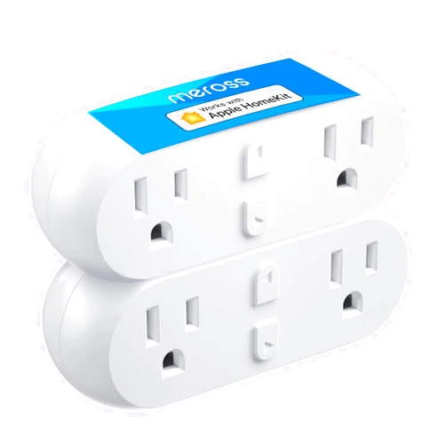 meross WiFi Dual Smart Plug, 15A 2-in-1 Smart Outlet, Support Apple HomeKit, Siri, Alexa, Echo, Google Home and SmartThings, Voice & Remote Control, Timer, No Hub Required, 2.4G Only, 2 Pack
