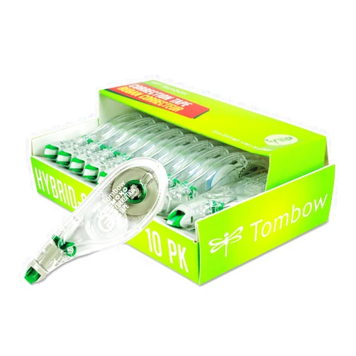 Tombow 68721 MONO Hybrid Correction Tape, 10-Pack. Easy To Use Applicator for Instant Corrections