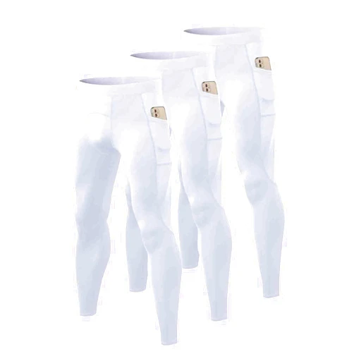 LEICHR Men Compression Pants Leggings Dry Cool Sports Baselayer Running Workout Active Gym Tights Basketball