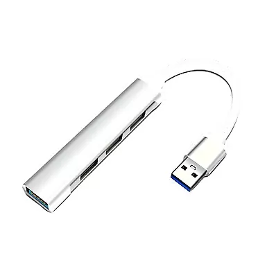 Per Newly USB to Dual HDMI Adapter 4 in 1 USB Docking Station, Aluminum Alloy Universal HDMI Splitter Extended Display, Triple Display USB C Docking Station Dual Monitor Fabulous Silver