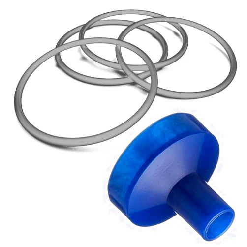 Bierstick Mouthpiece Cap & O-Ring Gasket Set Plastic - Accessories Kit (4 Rings & 1 Mouthpiece)