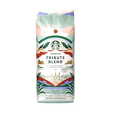 Starbucks Tribute Blend 2023 Medium Roast Arabica Whole Bean Coffee 1 LB