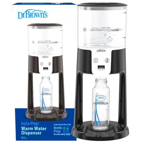 Dr. Brown's Insta-Prep Warm Water Dispenser to Instantly Prepare Baby’s Formula Bottle,Large Capacity Glass Tank with 3 Temperature Settings,Black