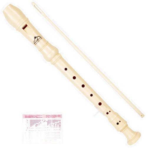 Eastrock Recorder Instrument Baroque Style Soprano Recorder White 3 Pieces for Beginners and professions with Cleaning Rod, Fingering Chart, Packing Bag, Thumb Rest