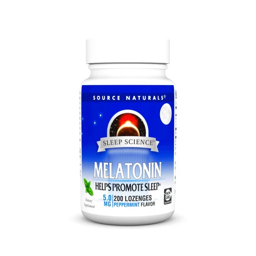 Source Naturals Melatonin 5 mg - 200 Peppermint Flavored Lozenges