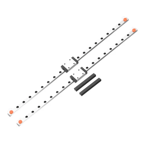 uxcell 2pcs MGN7 300mm Linear Guide Rail with 2pcs MGN7H Sliding Carriage Block Bearing Steel and 2pcs Plastic Mini MGN12 Linear Guide for DIY 3D Printers and CNC Machine, Silver