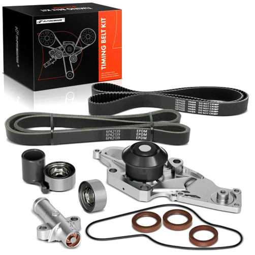 A-Premium Timing Belt Kit with Water Pump Compatible with 03-18 Honda Accord Crosstour Pilot Odyssey Ridgeline Acura MDX RDX RL TL TSX ZDX Saturn Vue 3.0L 3.2L 3.5L 3.7L V6 19200RDVJ01 TKH002 TCKWP329