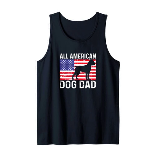 4th of July Dog Mom Dad Kids Youth Gifts by RJ Cane Corso Distressed Patriotic All American USA Flag Lovers Tank Top