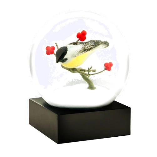 CoolSnowGlobes Chickadee Cool Snow Globe