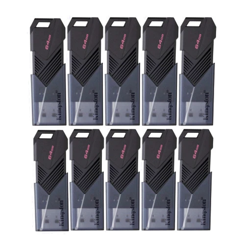 Kingston 64GB DataTraveler Exodia Onyx USB 3.2 Flash Drive (Matte Black) (10-Pack)