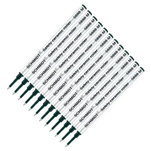 Schmidt 12 Pack 5888 Black Medium Rollerball Metal Refill