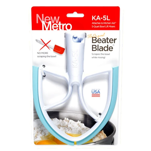 New Metro Design NEW METRO 5L Original Beater Blade, works w/most KitchenAid 5 Qt Bowl-Lift Mixers, Aqua