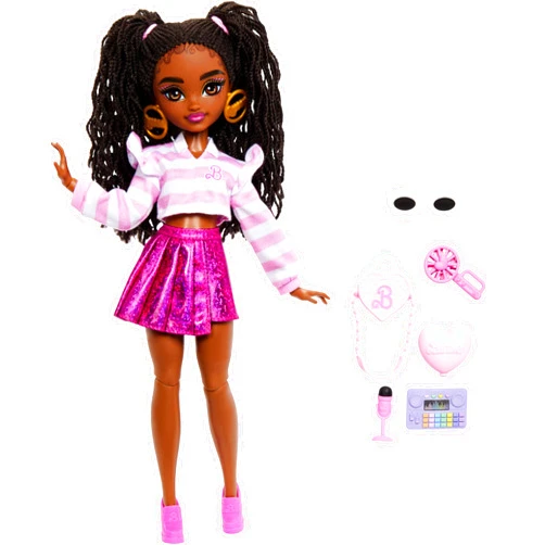 Barbie Dream Besties Brooklyn” Fashion Doll & Accessories, Posable with Brunette Hair & Dance-Themed Toy Pieces
