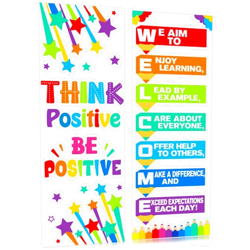 ZOIIWA Welcome Classroom Banner Classroom Welcome Poster for Teachers Students Welcome Bulletin Board Positive Motivational Growth Mindset Welcome Sign Kindergarten PreSchool Elementary Middle School Decor