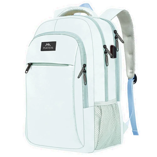 MATEIN Travel Laptop Backpack, Lightweight Anti Theft School Bookbag for Girls Boys and Students with USB Charging Port, Water Resistant 15.6 Inch Computer Bag Sturdy College Daypack Gift for Women