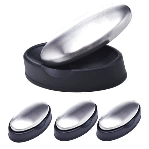 MGTECH 4 Pack Stainless Steel Soap Bar Magic Fish Garlic Onion Odor Remover