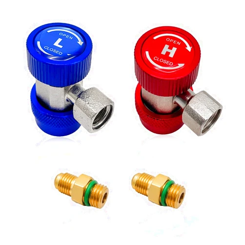 Ohleats 2PCS R134a Quick Coupler Adapter, 1/4