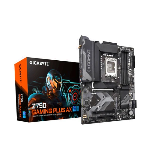 GIGABYTE Z790 Gaming Plus AX LGA 1700 Intel Z790 ATX Motherboard with DDR5, Triple M.2, PCIe 4.0, USB 3.2 Gen2 Type-C, Realtek Wi-Fi 6, Realtek LAN, Q-Flash Plus, EZ-Latch