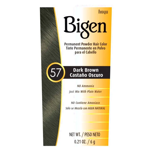 Bigen #57 Dark Brown Bigen Permanent Powder - 6 Pack