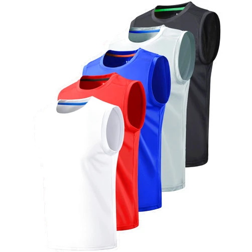 Liberty Imports Pack of 5 Men's Stretch Cool Dry Muscle Tank Tops Athletic Crewneck Sleeveless Workout Shirts