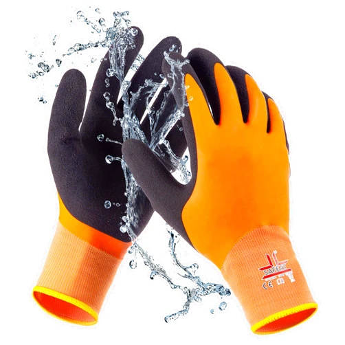 SAFEAT General Waterproof Work Gloves for Men and Women – Flexible, Double Coated Latex, Multipurpose, Sandy Grip Foam 1 Pair