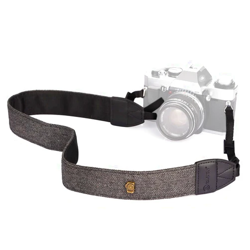 TARION Camera Strap Adjustable DSLR Camera Neck Strap Belt Retro Film Camera Shoulder Strap Vintage Soft Long Rope Universal Cord for Women Men SLR Mirrorless Cameras Simple Black(Upgraded Version)