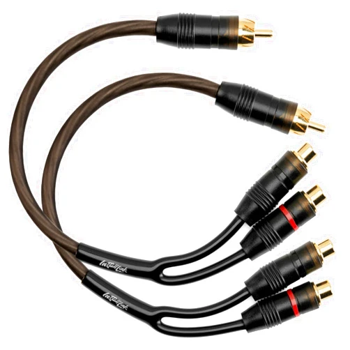 Install Link RCA Audio Cable for Subwoofer or Stereo Cable, Y Adapter 1-Male to 2-Female Splitter, 2pk