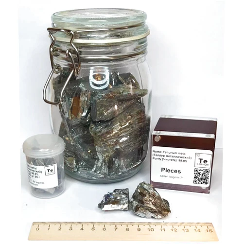 Generic Tellurium Metal Element Sample 250 Grams Chunks 99.9% Pure Periodic Table