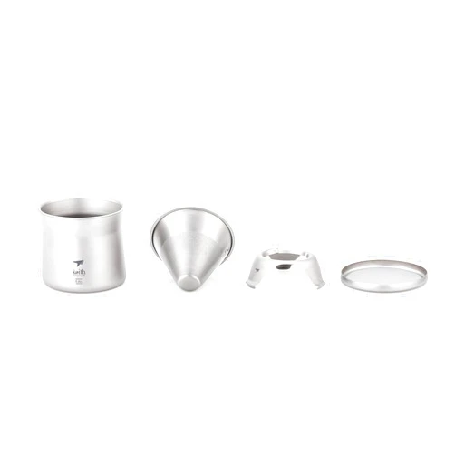 Keith Titanium Ti3911 Ultralight Coffee Maker - Custom Premium Leather Case Included 18th Anniversary: Exclusive Price!