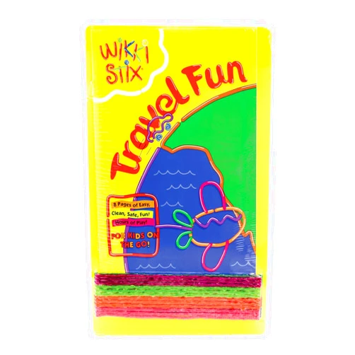 Wikki Stix Travel Fun Pak, 24 and 8-Page idea Booklet and playboard, Made in The USA!