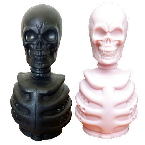 Lorveelo 2 pcs Skull Tea Infusers for Loose Tea, Food Grade Silicone Hot Tea Strainers (skull)