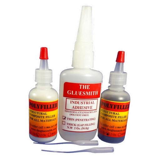 THE GLUESMITH Extra Large Plastic Repair Glue and Filling Powders It's Super Glue ON Steroids! Used for Automotive Parts Radiators and Headlights, for Most Plastics, Metal, Glass, Fiberglass, Rubber