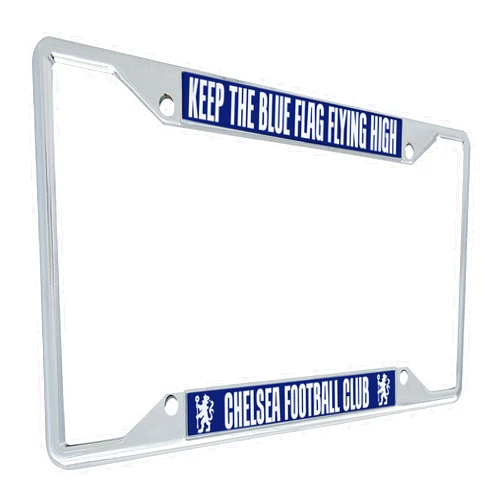 Desert Cactus Chelsea FC London Blue Lions Car Accessories Football Soccer Metal License Plate Frame and Tag Holder for Front or Rear of Vehicle (Frame - Design B)
