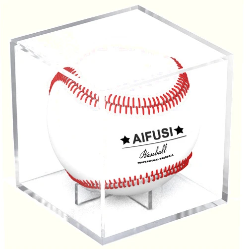 AIFUSI Baseball Display Case, UV Protected Acrylic Cube Baseball Holder Square Clear Box Memorabilia Display Storage Sports Official Baseball Autograph Display Case - Fits Official Size Ball(8 Pack