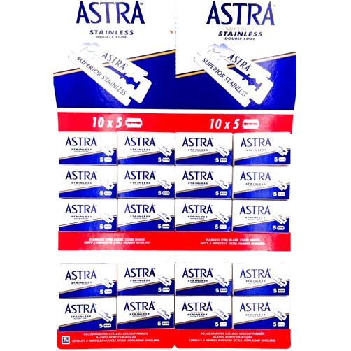 Astra Stainless, Double Edge Razor Blades, 100 pieces