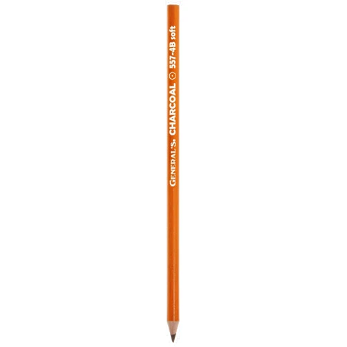 GENERAL'S Generals Black Charcoal Pencil Assortment - Sizes 2B, 4B, 6B - Set of 72 - Black