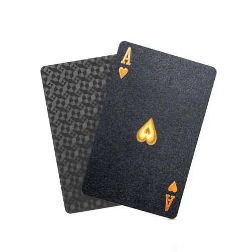 BIERDORF Diamond Waterproof Black Playing Cards, Poker Cards, HD, Deck of Cards (Black)