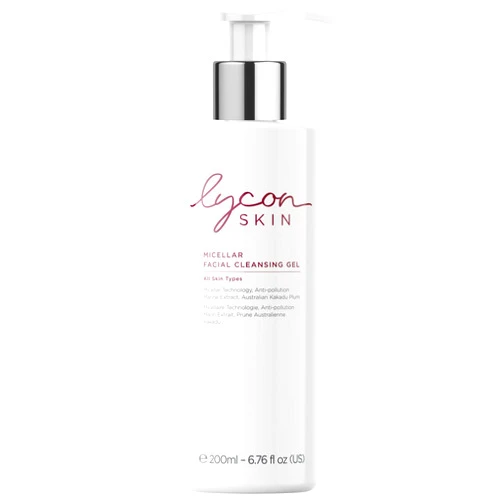 Lycon Micellar Facial Cleansing Gel, Foaming Cleanser for All Skin Types, Anti-Pollution Micellar Water Cleanser - 200ml