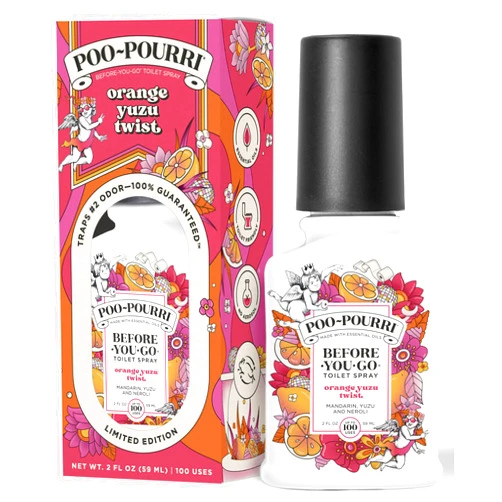 Poo-Pourri Before-You-Go Toilet Spray, Orange Yuzu Twist, 2 Fl Oz – Mandarin, Yuzu and Neroli
