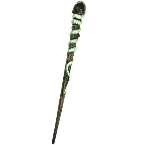 LitJoy Crate Green Snake Resin Wand, 10 inches, Witch Wizard Costume Cosplay Accessory