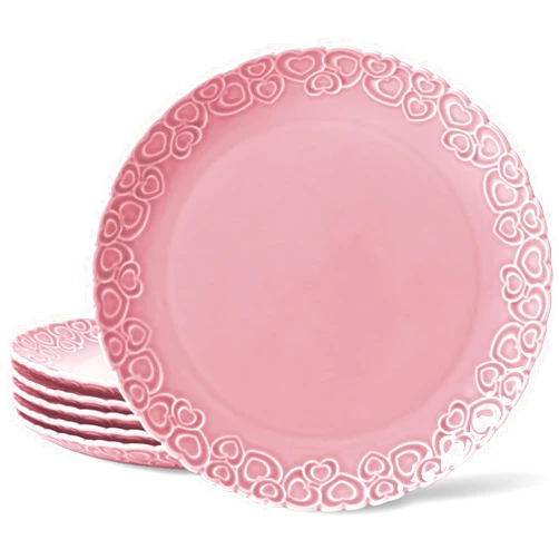 HOMBENE DINNERWARE NOT ONLY FOR DINNER HOMBENE Heartbeat Dinner Plates Set of 6, 10.5