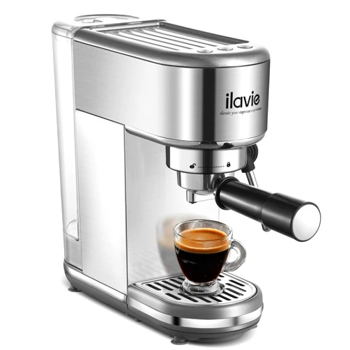 ILAVIE Espresso Machine 20 Bar for Home, Coffee Espresso Marker Machine with Steam Wand, 1350W Cappuccino Latte Machine with 1.2L Removable Water Tank