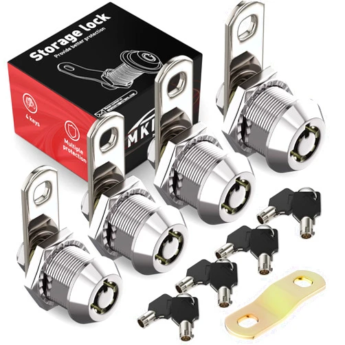 MKING Rv Locks for Storage Door,RV Storage Locks,Tubular Cam Lock,Cam Locks Keyed Alike,4 Pack RV Compartment Locks with 5/8
