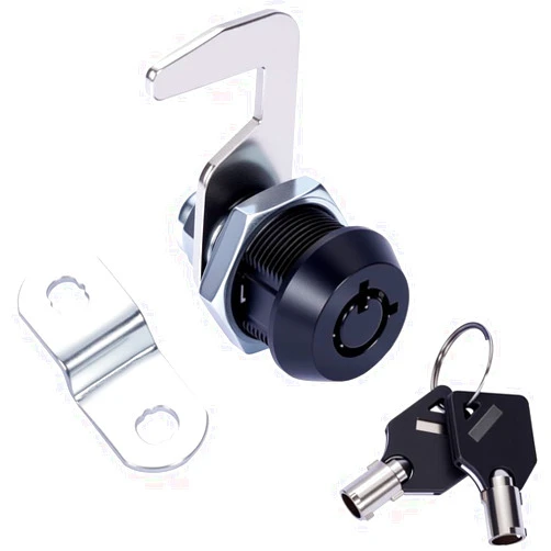 WOOCH Toolbox Lock Tubular Cam Replacement Lock Hook Cam Keyed Alike (5/8 Inch, Black, 1 Pack)