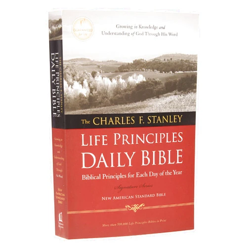 Thomas Nelson,Charles F. Stanley NASB, The Charles F. Stanley Life Principles Daily Bible, Paperback: Holy Bible, New American Standard Bible