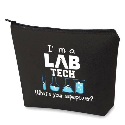 G2TUP Lab Technician Cosmetic Bag Gift For Laboratory Technician Lab Tech I' m a Lab Tech What's Your Superpower (Lab Technician makeup bag)