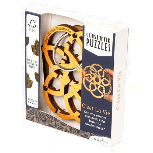 Recent Toys Constantin C'est La Vie - The Original Wooden Maze Game from Recent Toys - Fun for Ages 14 and Up