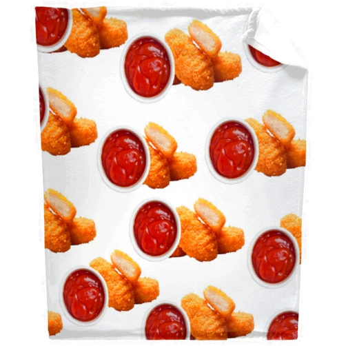 Daiitokuo Chicken Nuggets Fleece Flannel Microfiber Lightweight Plush Ultra-Soft Throw Blanket Fuzzy Blankets for Bed Couch Sofa 40