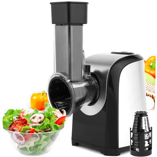 Aceshin Electric Food Slicer and Grater, Professional Salad Maker, Stainless Steel, Black