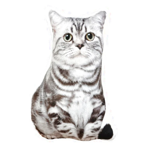 JWH 3D Animal Cat Shaped Accent Pillows Decorative Cushions Lifelike Throw Pillow Pet Creative Stuffed Plush Girls Boys Gifts Home Bed Living Room Office Farmhouse Sofa Couch Decor